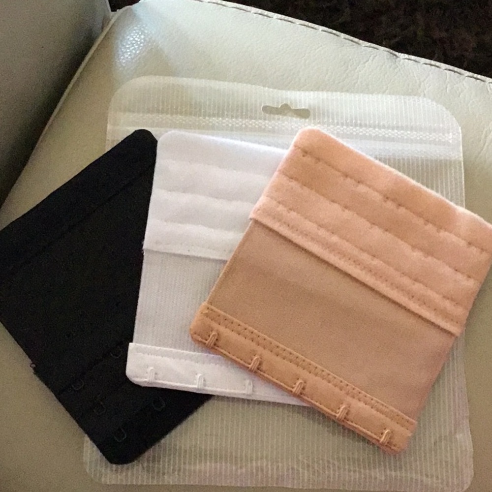 NEW! Yarbar Bra-Extenders, 5 Hook, Set of 3 White, Beige & Black
